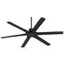5_60" Casa Vieja Matte Black Damp Rated Ceiling Fan with Remote more views