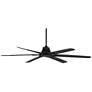 6_60" Casa Vieja Matte Black Damp Rated Ceiling Fan with Remote more views