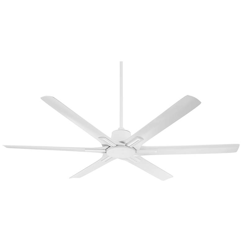 Image 2 60" Casa Vieja Matte White Damp Rated Ceiling Fan with Remote