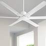 2_60" Casa Vieja Matte White Damp Rated Ceiling Fan with Remote