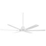 6_60" Casa Vieja Matte White Damp Rated Ceiling Fan with Remote more views