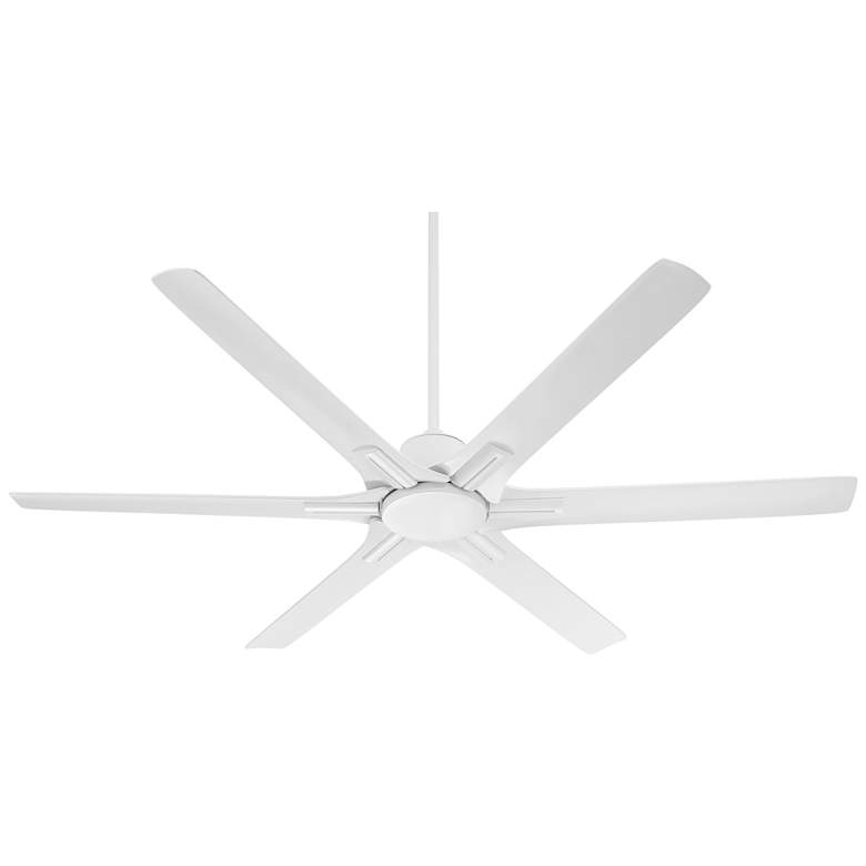 Image 6 60" Casa Vieja Matte White Damp Rated Ceiling Fan with Remote more views