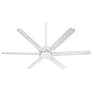 7_60" Casa Vieja Matte White Damp Rated Ceiling Fan with Remote more views