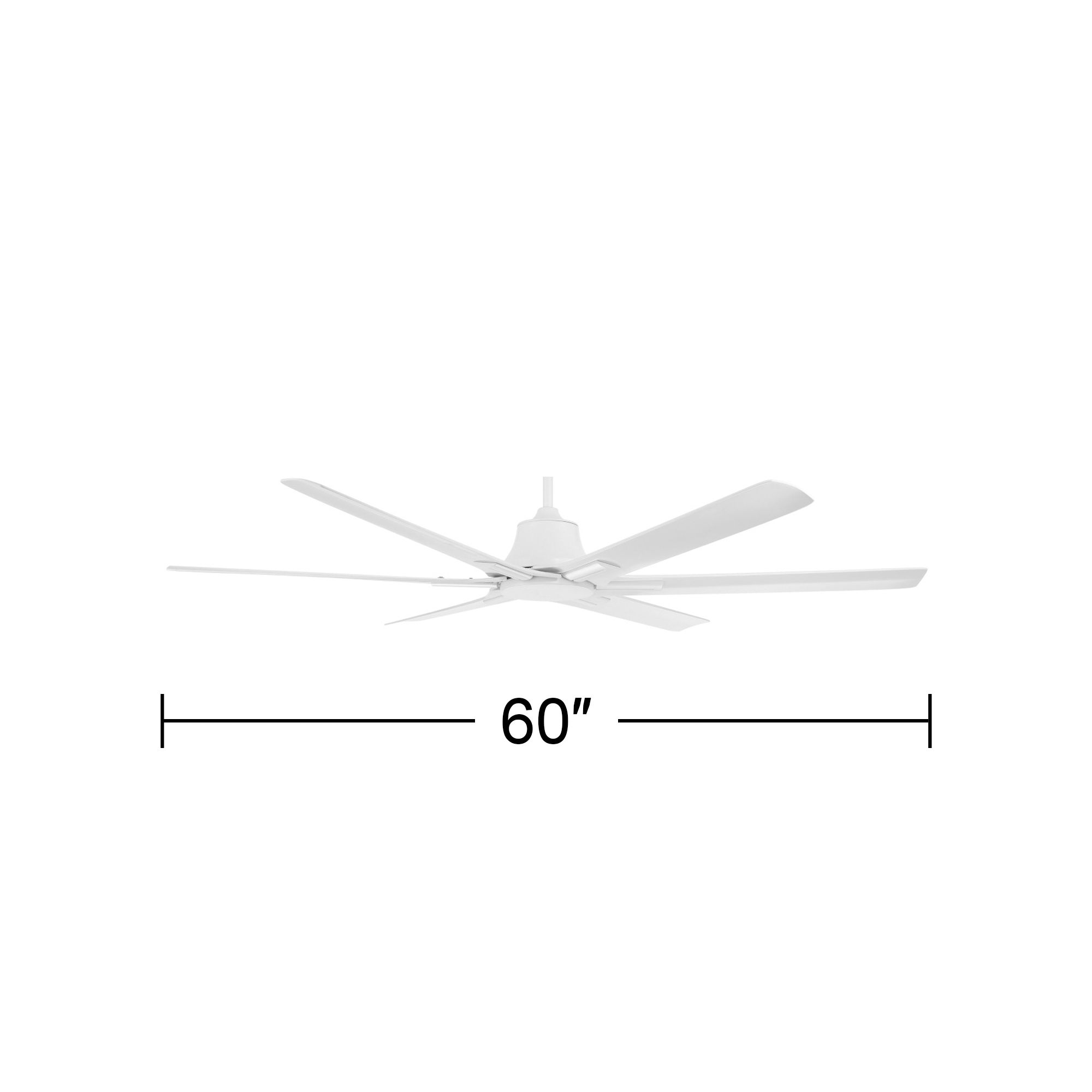 Watch A Video About the Casa Vieja X Force Matte White Damp Rated Ceiling Fan with Remote