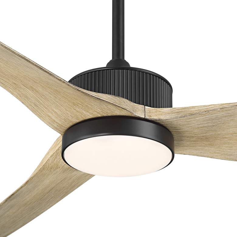 Image 3 60" Casa Vieja Montage Matte Black LED Damp Rated Fan with Remote more views