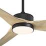 4_60" Casa Vieja Montage Matte Black LED Damp Rated Fan with Remote more views