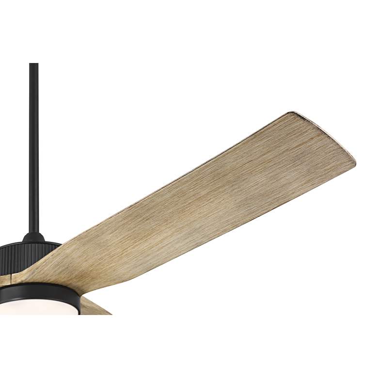 Image 4 60" Casa Vieja Montage Matte Black LED Damp Rated Fan with Remote more views