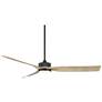 6_60" Casa Vieja Montage Matte Black LED Damp Rated Fan with Remote more views
