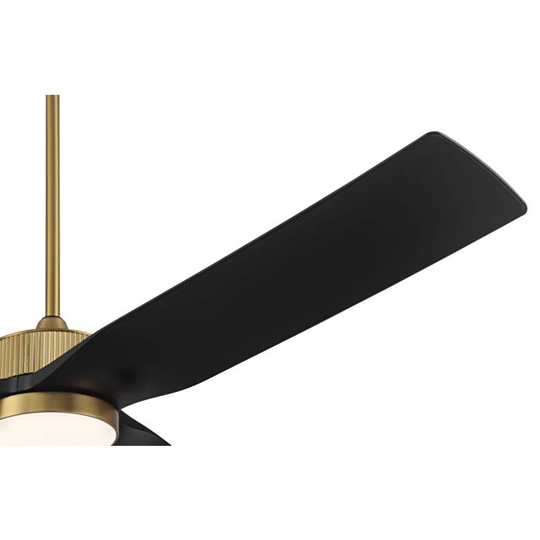 Image 4 60" Casa Vieja Montage Soft Brass LED Damp Rated Fan with Remote more views