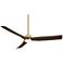 60" Casa Vieja Montage Soft Brass LED Damp Rated Fan with Remote