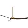 5_60" Casa Vieja Montage Soft Brass LED Damp Rated Fan with Remote more views