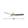 7_60" Casa Vieja Montage Soft Brass LED Damp Rated Fan with Remote more views