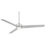 2_60" Casa Vieja Monte Largo Brushed Nickel LED Ceiling Fan with Remote