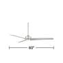 7_60" Casa Vieja Monte Largo Brushed Nickel LED Ceiling Fan with Remote more views