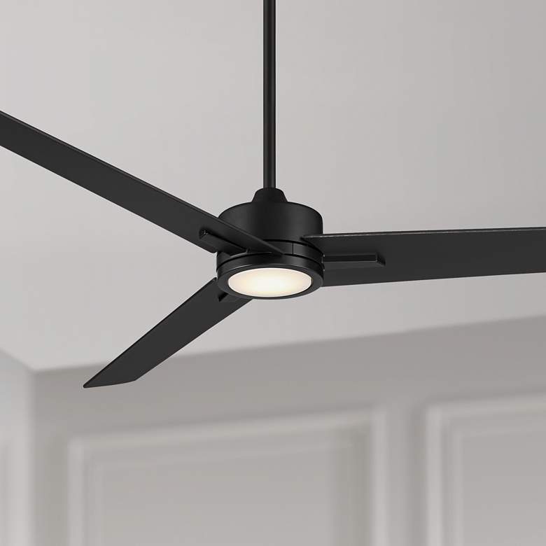 Image 2 60" Casa Vieja Monte Largo Matte Black LED Ceiling Fan with Remote