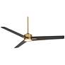 4_60" Casa Vieja Monte Largo Soft Brass LED Ceiling Fan with Remote