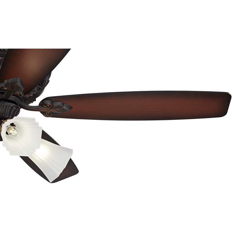 Image 4 60" Casa Vieja Montego Bronze Frosted Glass Teak LED Ceiling Fan more views