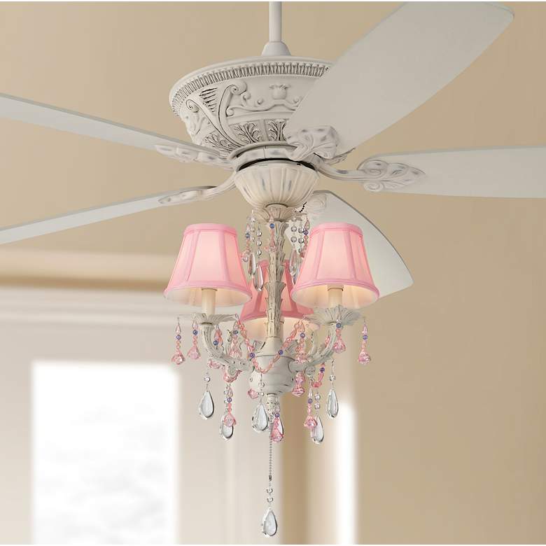 Image 1 60" Casa Vieja Montego Pretty In Pink Kit LED Ceiling Fan