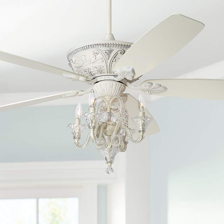 Image 1 60 inch Casa Vieja&#8482; Montego Pull-Chain White LED Ceiling Fan