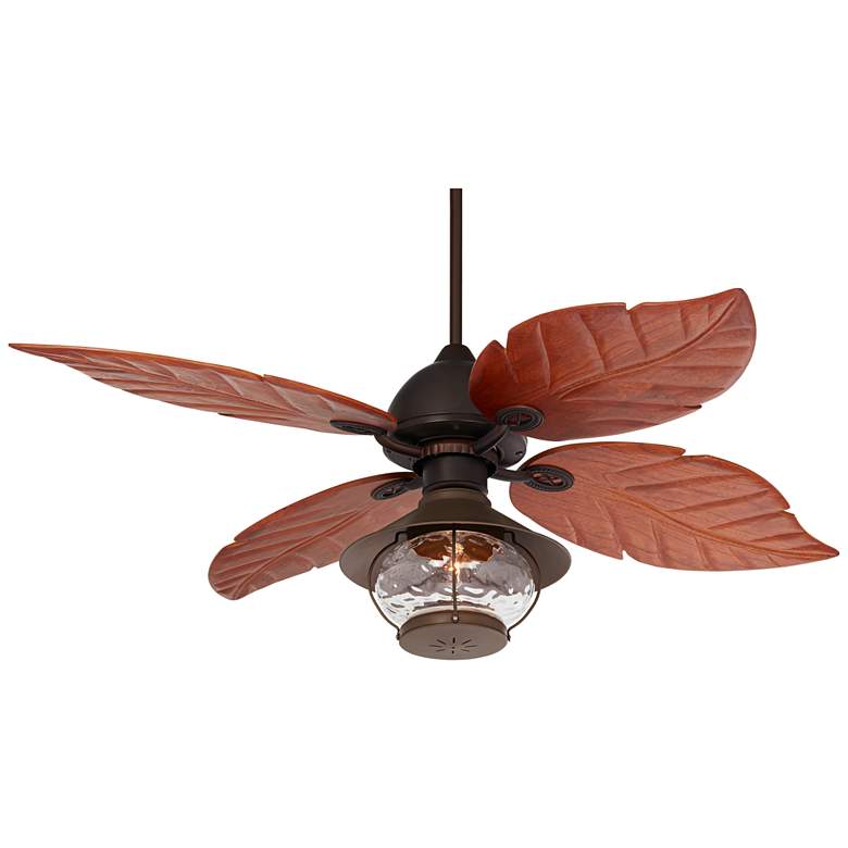 Image 2 60" Casa Vieja Oak Creek Lantern Damp LED Pull Chain Ceiling Fan