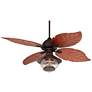 2_60" Casa Vieja Oak Creek Lantern Damp LED Pull Chain Ceiling Fan