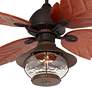 3_60" Casa Vieja Oak Creek Lantern Damp LED Pull Chain Ceiling Fan more views