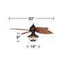 6_60" Casa Vieja Oak Creek Lantern Damp LED Pull Chain Ceiling Fan more views