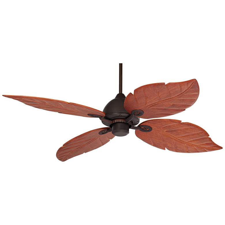 Image 2 60 inch Casa Vieja Oak Creek Pull Chain Damp Rated Ceiling Fan