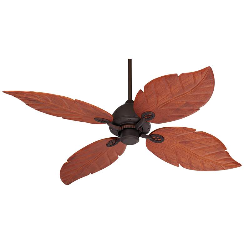 Image 4 60 inch Casa Vieja Oak Creek Pull Chain Damp Rated Ceiling Fan more views