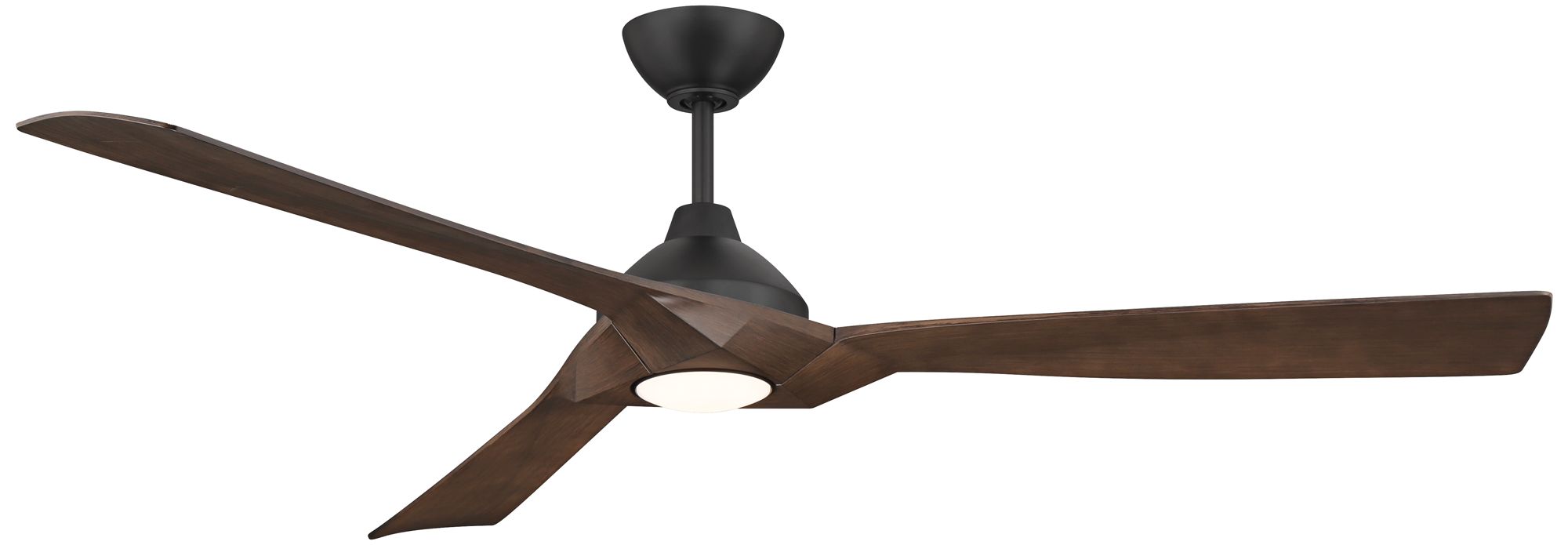 60" Casa Vieja Orin Black and Walnut Indoor/Outdoor LED Ceiling Fan