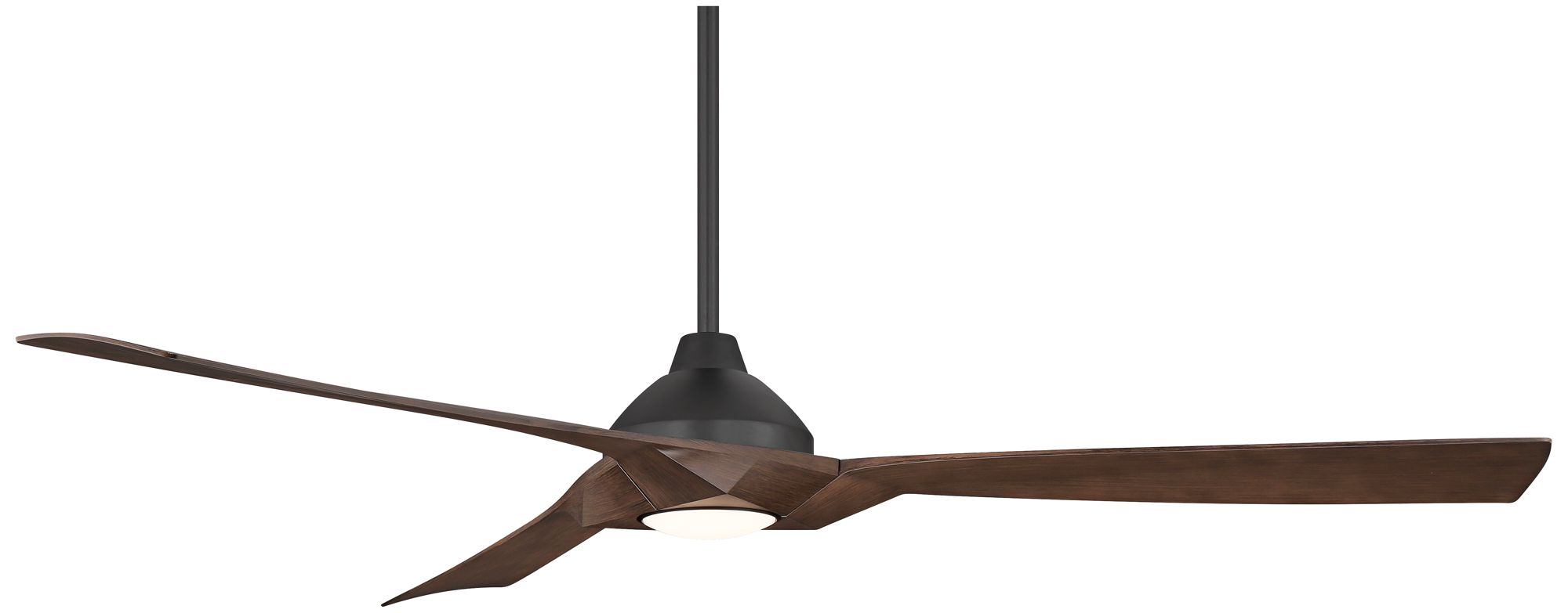 60" Casa Vieja Orin Black and Walnut Indoor/Outdoor LED Ceiling Fan