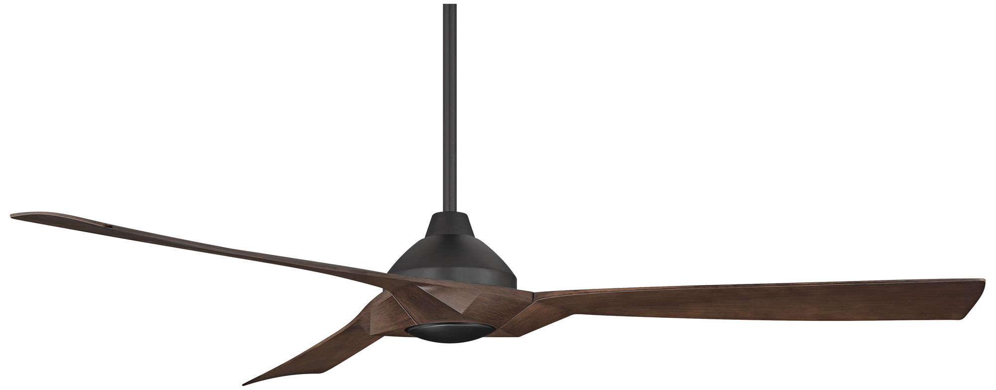 60" Casa Vieja Orin Black and Walnut Indoor/Outdoor LED Ceiling Fan