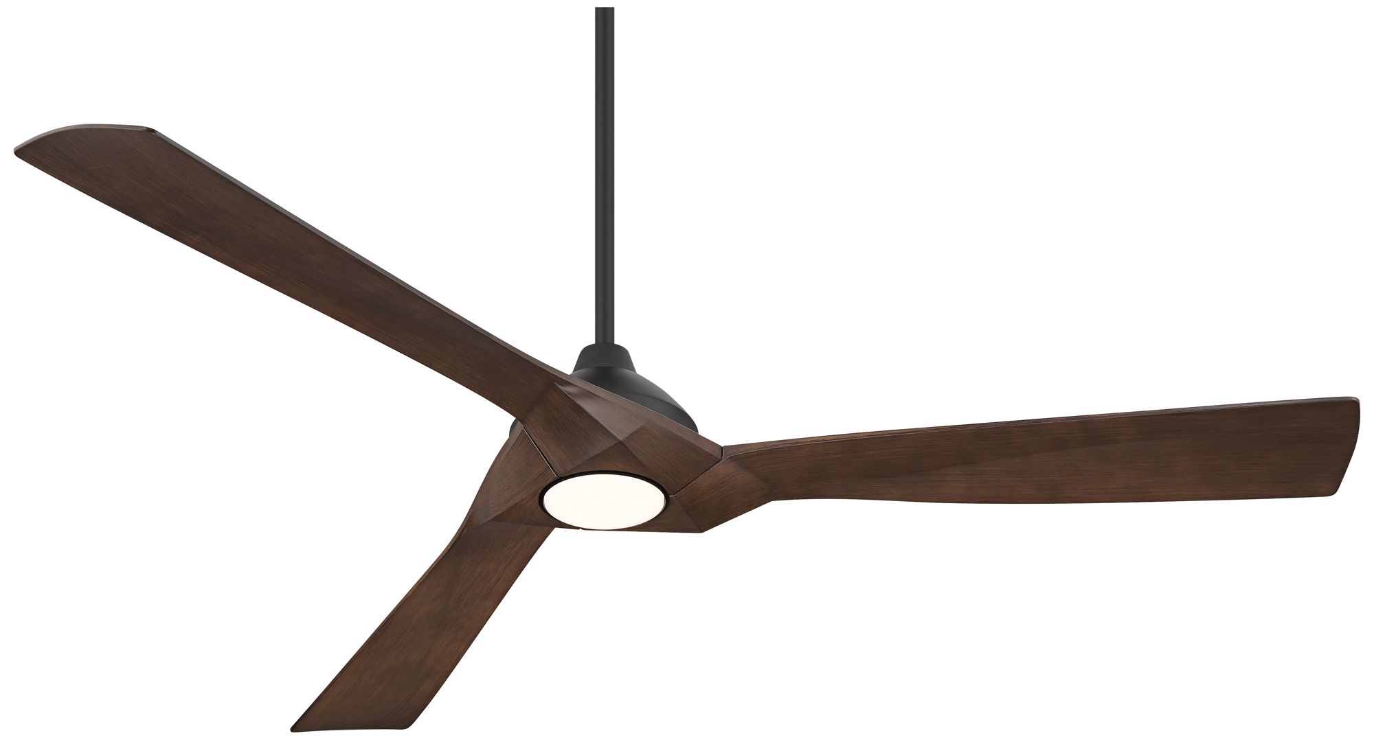 60" Casa Vieja Orin Black and Walnut Indoor/Outdoor LED Ceiling Fan