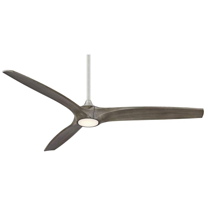 Image 2 60" Casa Vieja Padera LED Damp Brushed Nickel Ceiling Fan with Remote