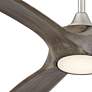 60" Casa Vieja Padera LED Damp Brushed Nickel Ceiling Fan with Remote