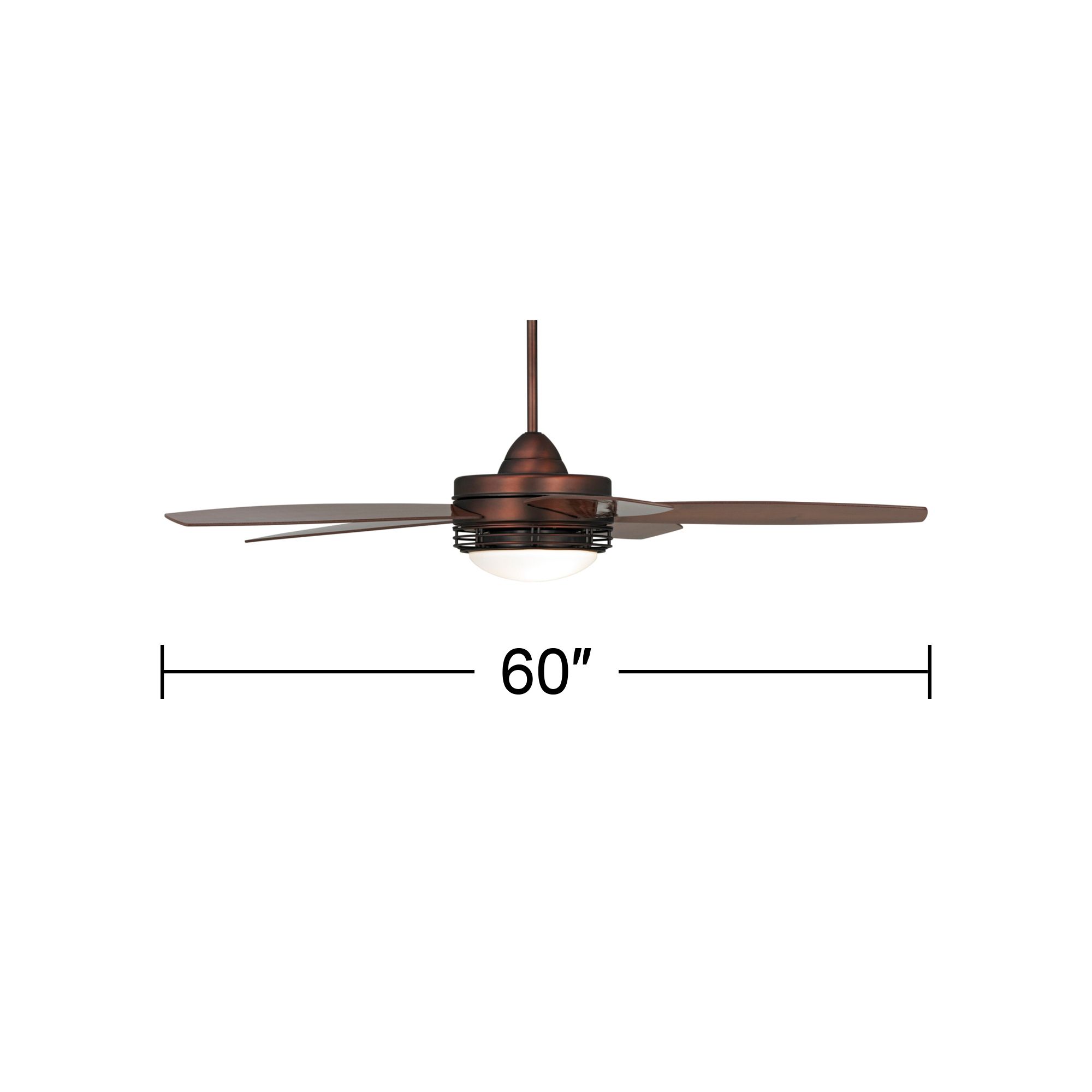 60" Casa Vieja Province Bronze LED Outdoor Ceiling Fan with Remote in scene