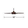 60" Casa Vieja Province Bronze LED Outdoor Ceiling Fan with Remote in scene