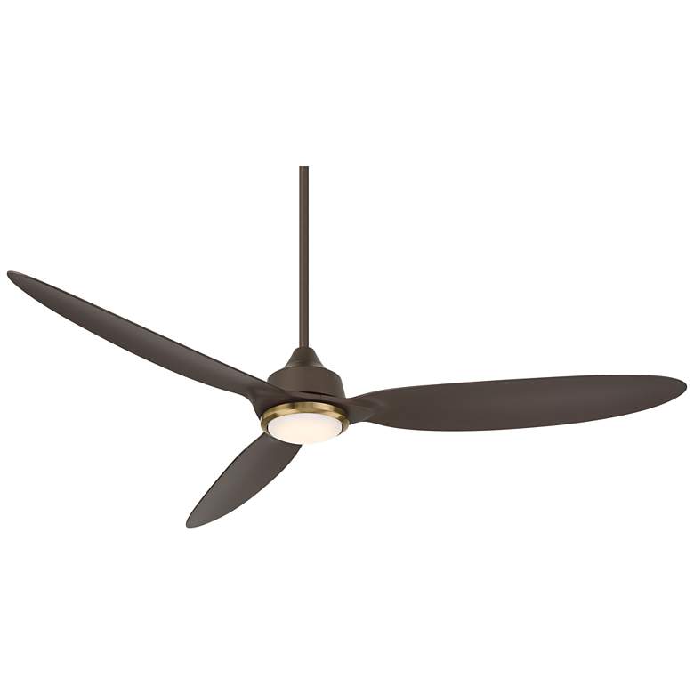 Image 2 60" Casa Vieja Revere Bronze Customize LED Damp Remote Ceiling Fan