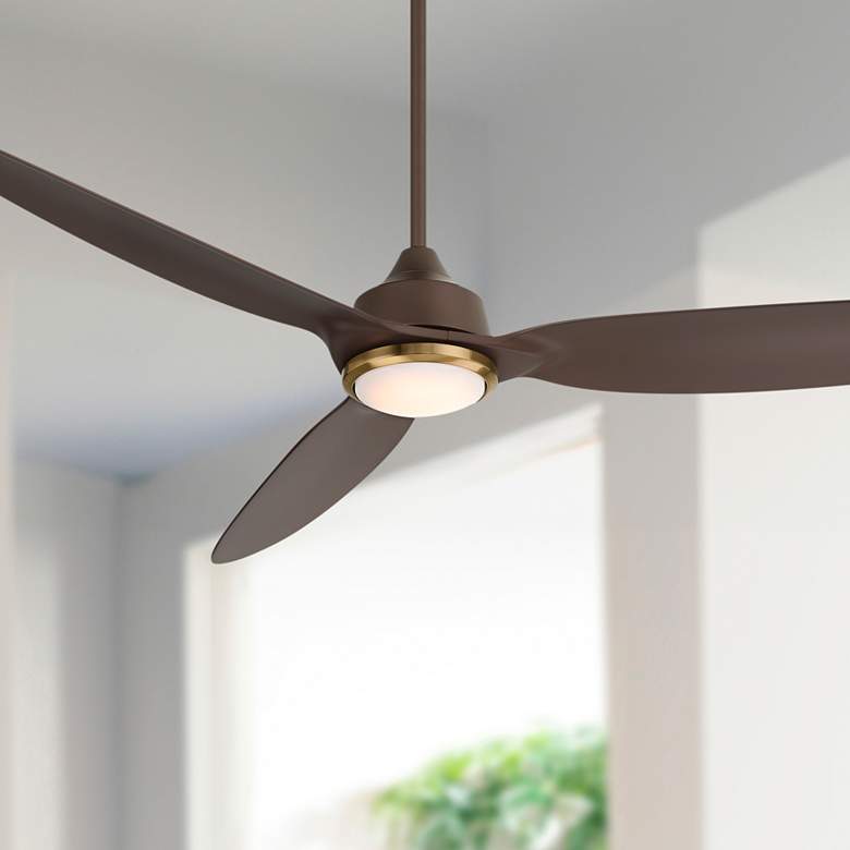 Image 1 60" Casa Vieja Revere Bronze Customize LED Damp Remote Ceiling Fan