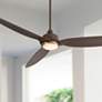 2_60" Casa Vieja Revere Bronze Customize LED Damp Remote Ceiling Fan