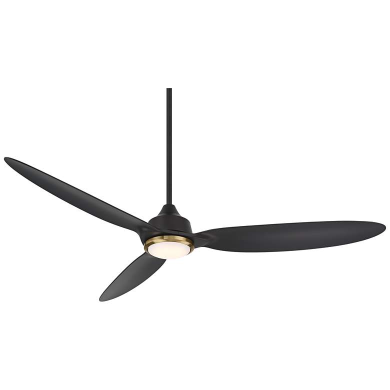 Image 2 60" Casa Vieja Revere Matte Black Customize LED Damp Ceiling Fan