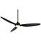 60" Casa Vieja Revere Matte Black Customize LED Damp Ceiling Fan