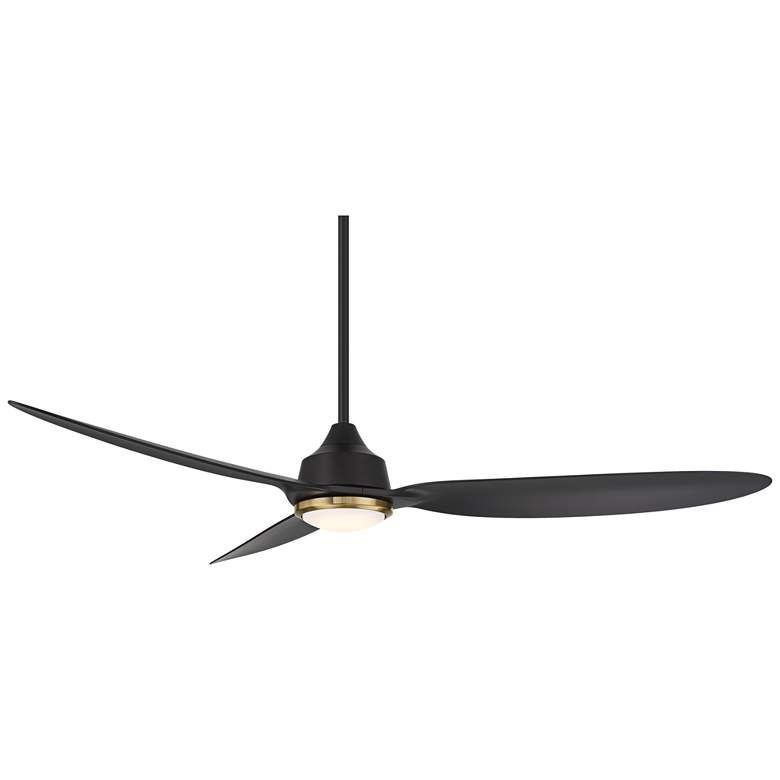 Image 5 60" Casa Vieja Revere Matte Black Customize LED Damp Ceiling Fan more views