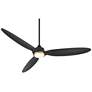 7_60" Casa Vieja Revere Matte Black Customize LED Damp Ceiling Fan more views