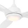 4_60" Casa Vieja Revere Matte White LED Damp Ceiling Fan with Remote more views