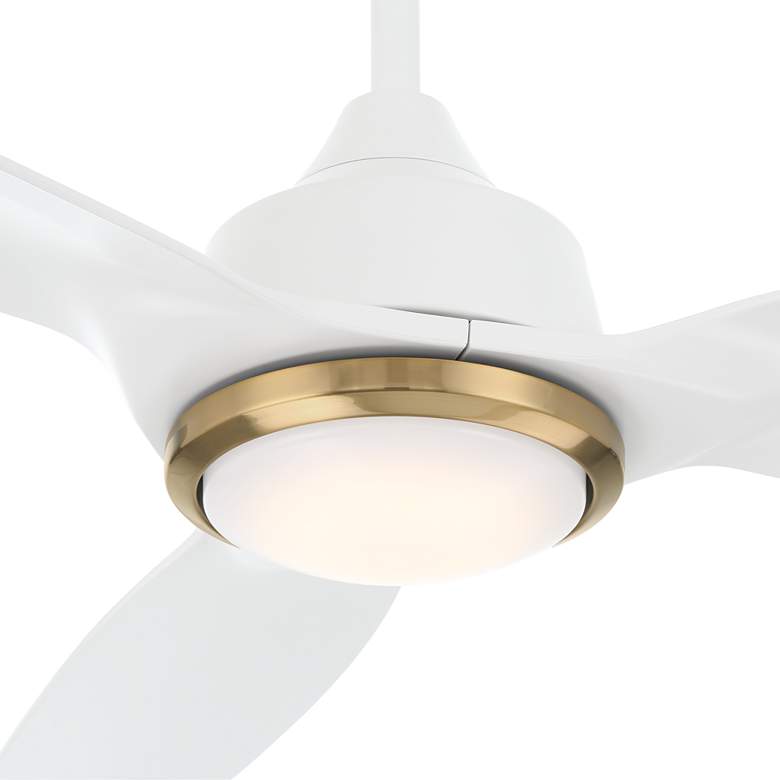 Image 4 60" Casa Vieja Revere Matte White LED Damp Ceiling Fan with Remote more views