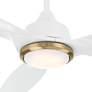 5_60" Casa Vieja Revere Matte White LED Damp Ceiling Fan with Remote more views
