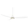 6_60" Casa Vieja Revere Matte White LED Damp Ceiling Fan with Remote more views