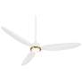 7_60" Casa Vieja Revere Matte White LED Damp Ceiling Fan with Remote more views