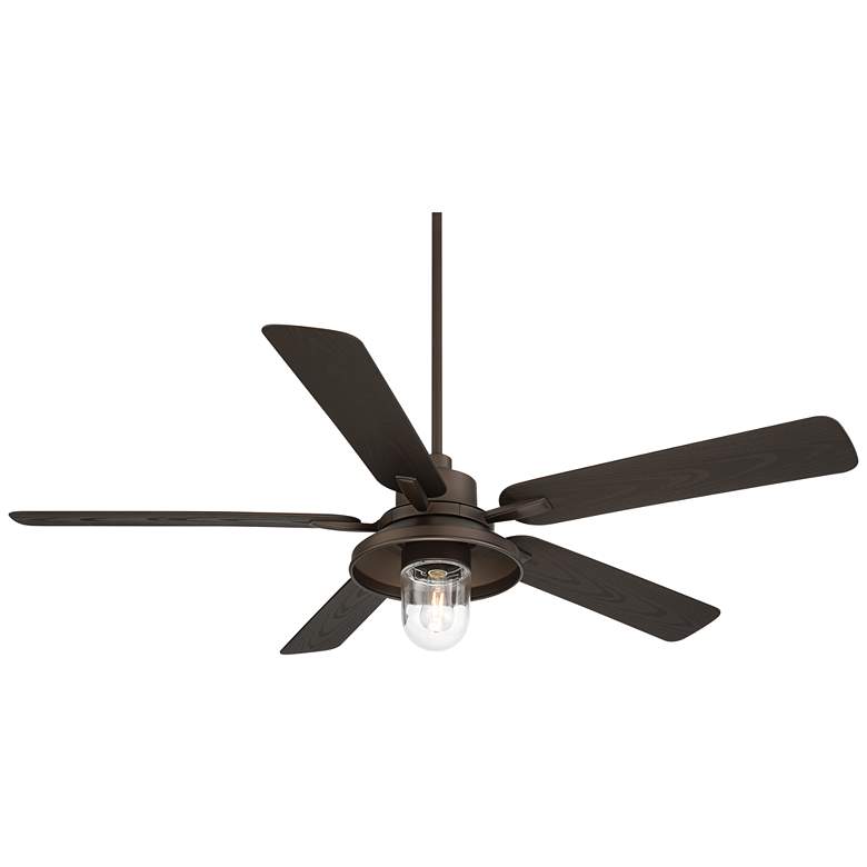 Image 2 60" Casa Vieja Ridgeline Bronze Barn LED Outdoor Ceiling Fan